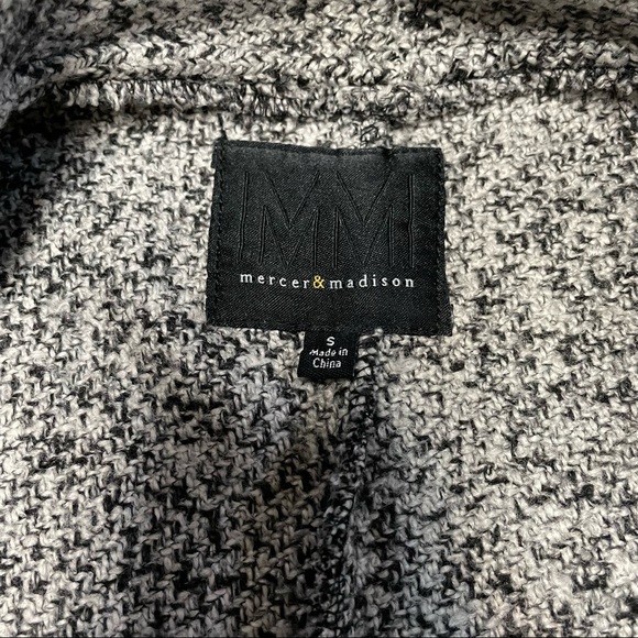 Mercer & Madison Black/White Drape Jacket Coat Cardigan Size S - Picture 3 of 8